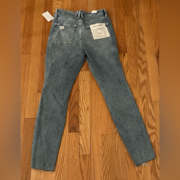 NWT Good American “Good Waist” distressed denim - Picture 5 of 6